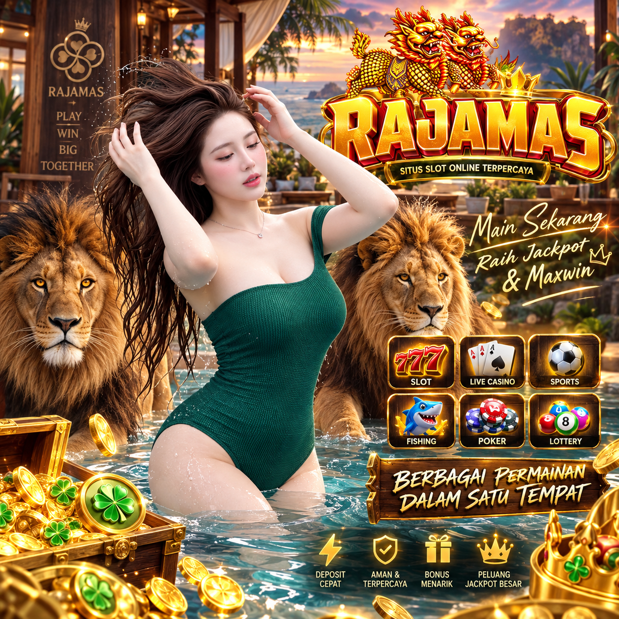 rajamas Front Black 